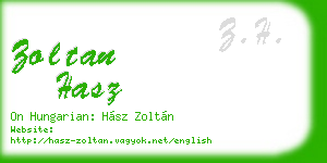 zoltan hasz business card